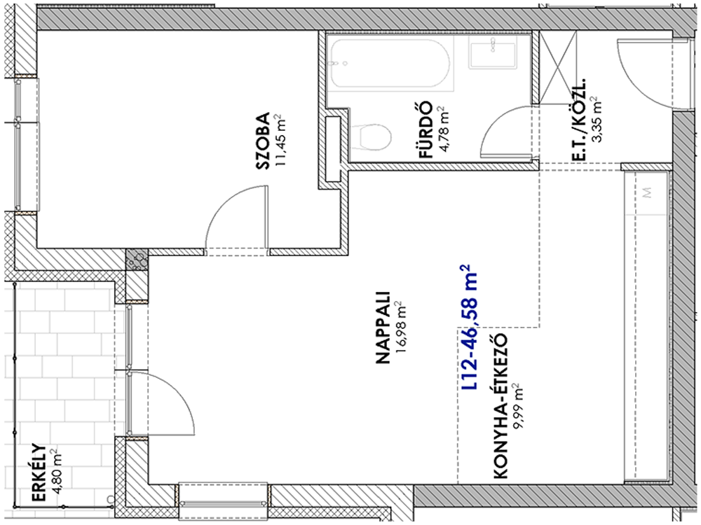 L12 eladó lakás alaprajz