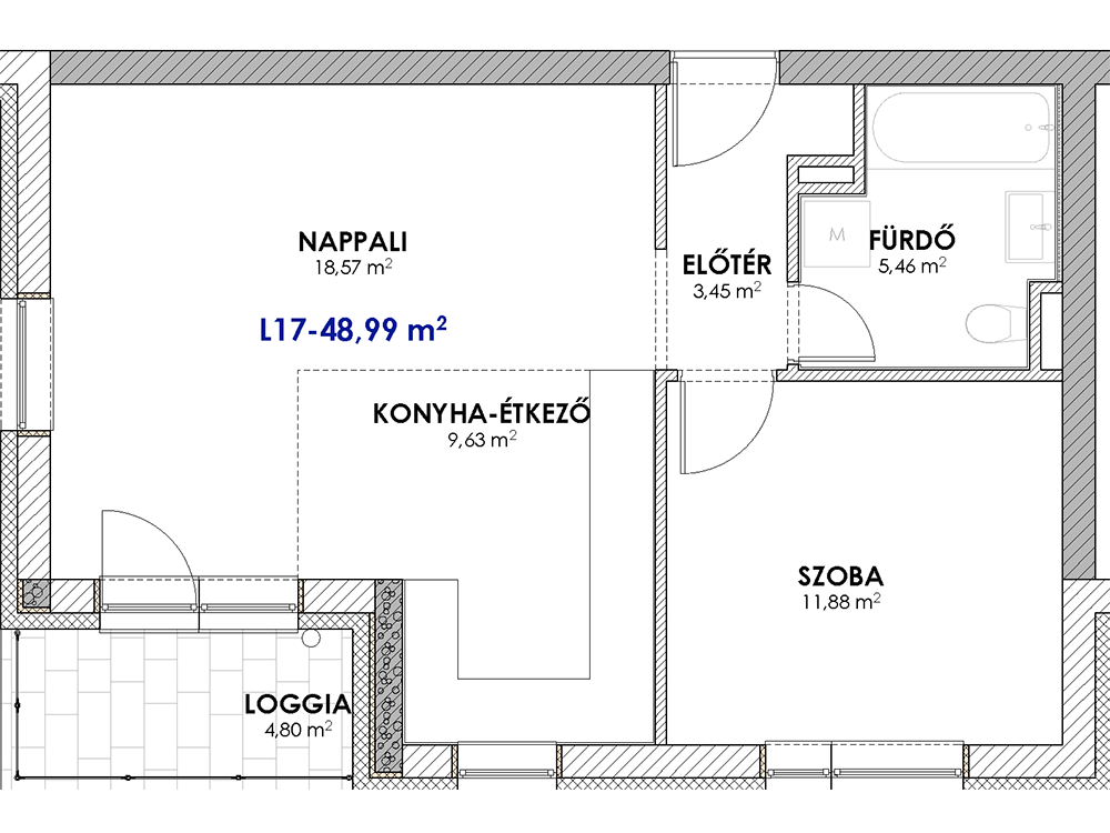 L17 eladó lakás alaprajz