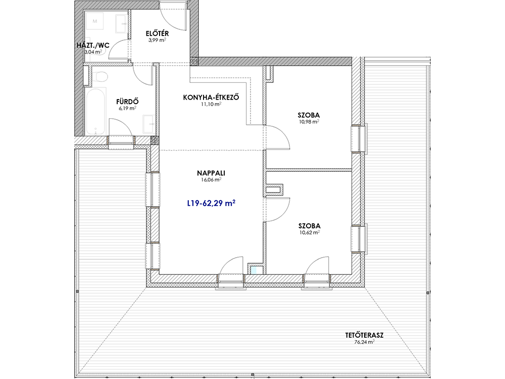 L19 eladó lakás alaprajz
