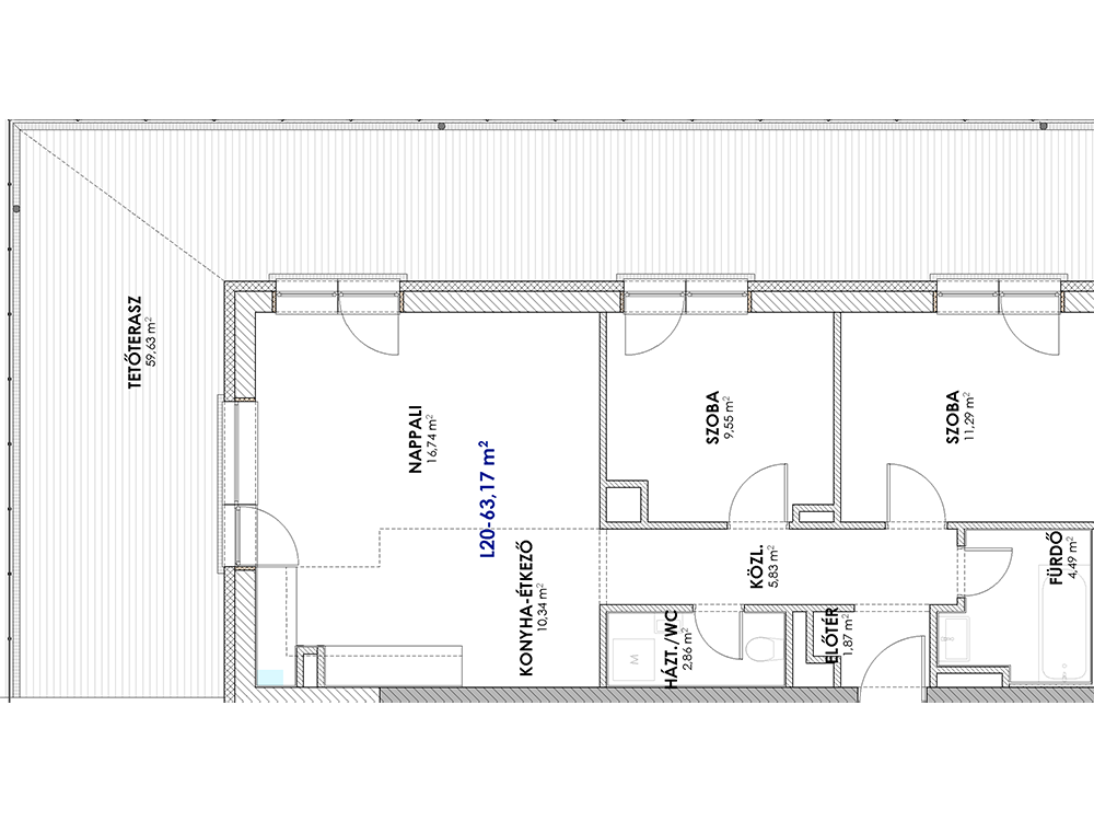 L20 eladó lakás alaprajz