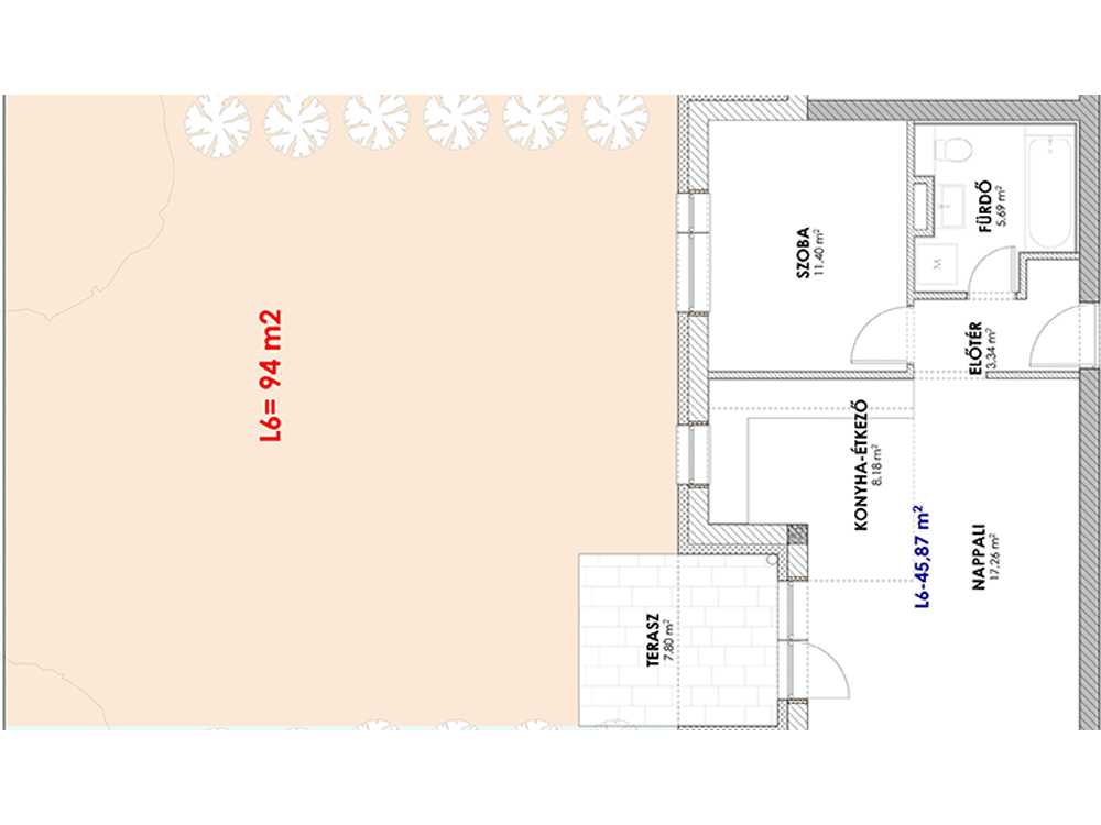 L6 eladó lakás alaprajz