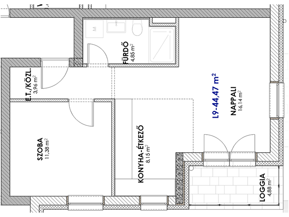 L9 eladó lakás alaprajz